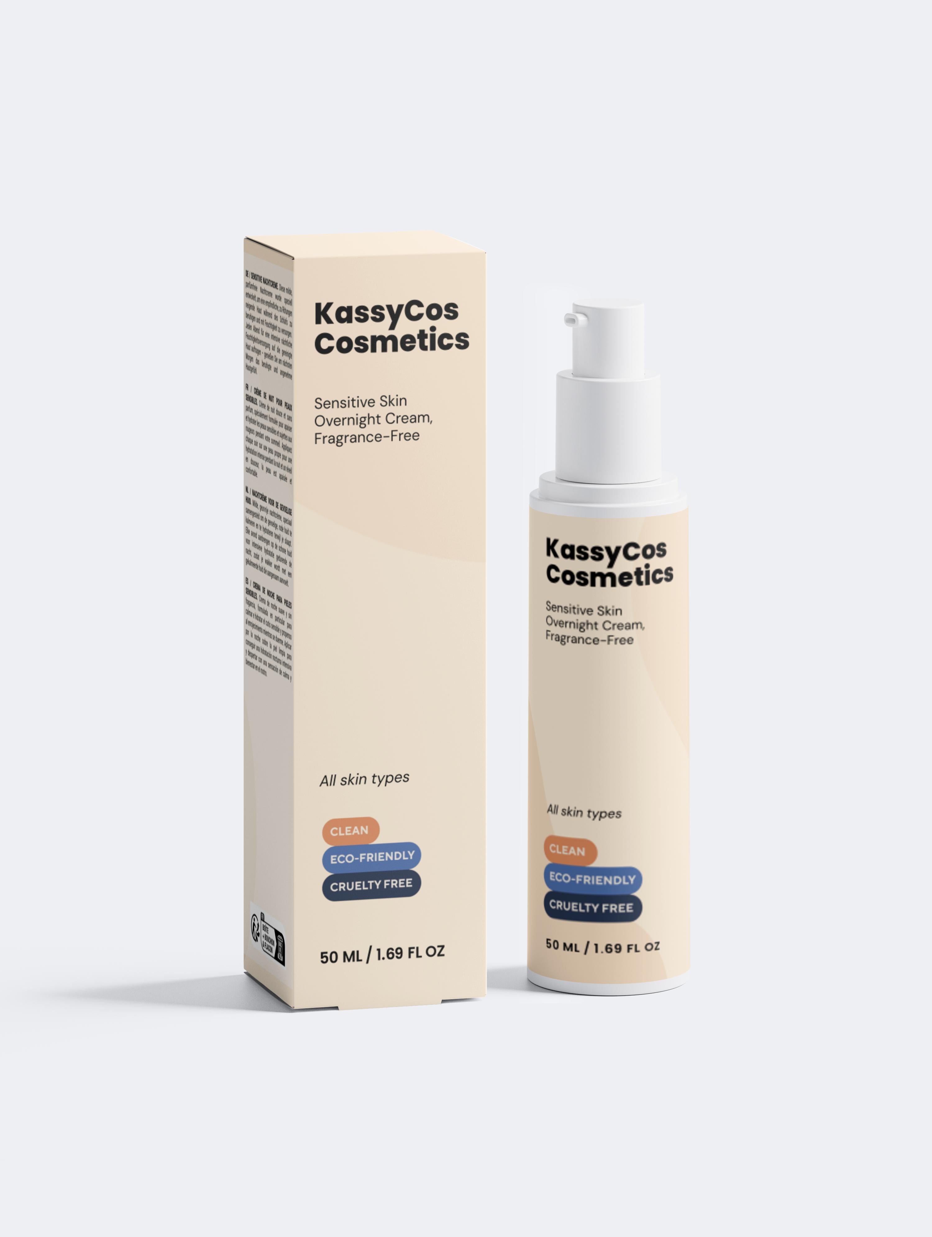 Sensitive Skin Overnight Cream, Fragrance-Free